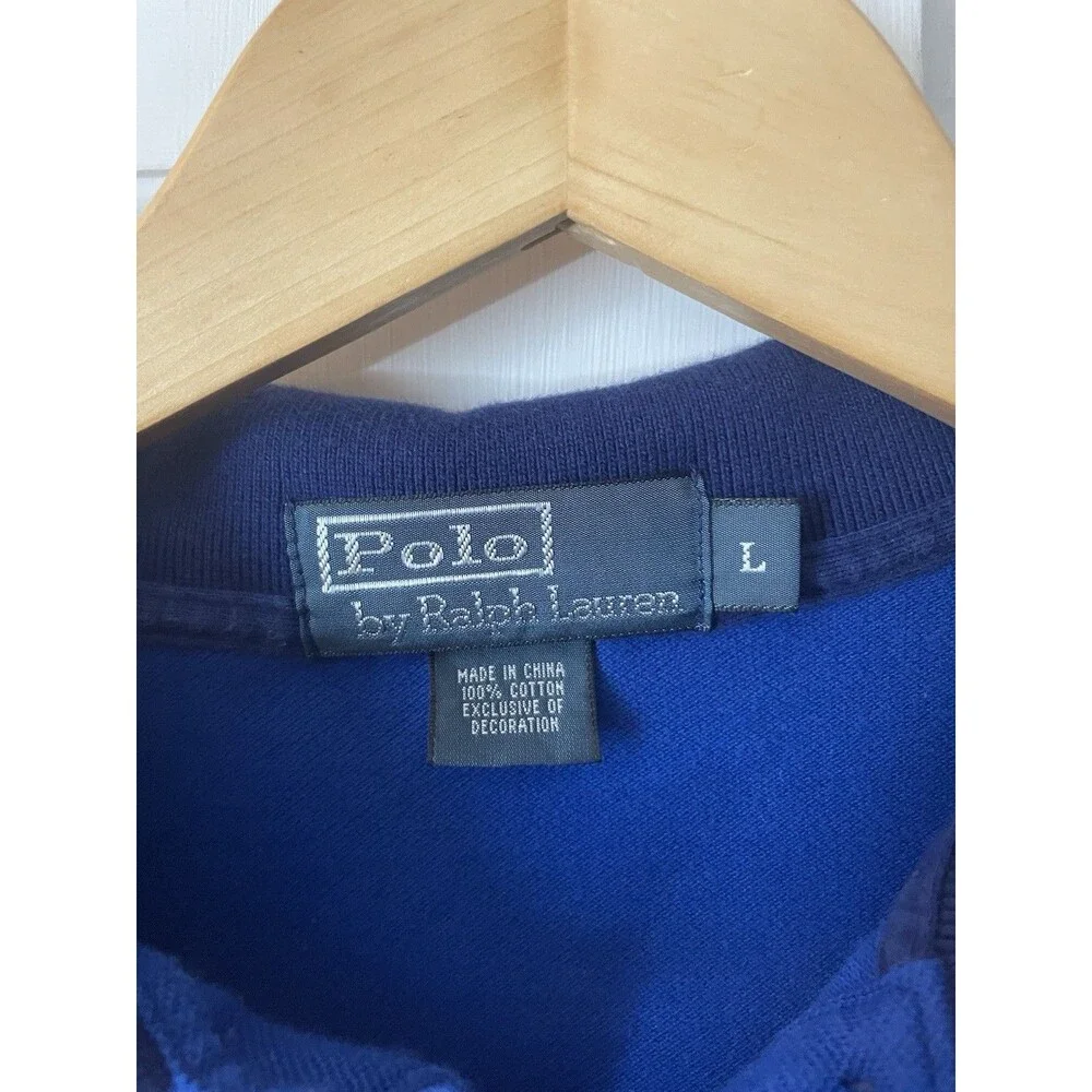 Vintage Polo Ralph Lauren Striped Polo Shirt Men's Large Multicolor 90s Preppy